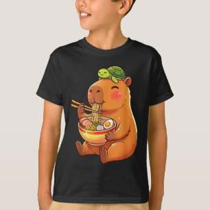 Niedliche Capybara und Schildkröte Rucksack Ramen  T-Shirt