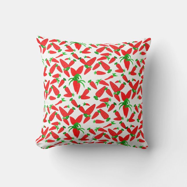 Niedliche Carrots Yummy Throw Kissen Kissen (Vorderseite)