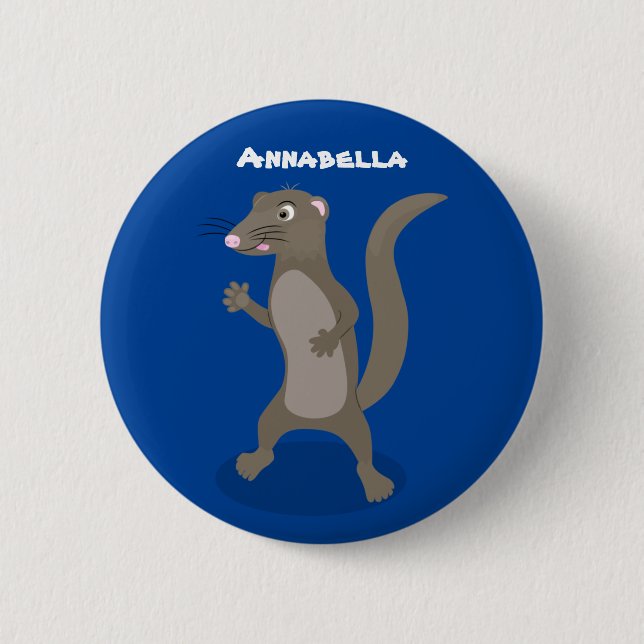 Niedliche Cartoon-Abbildung Button (Vorderseite)