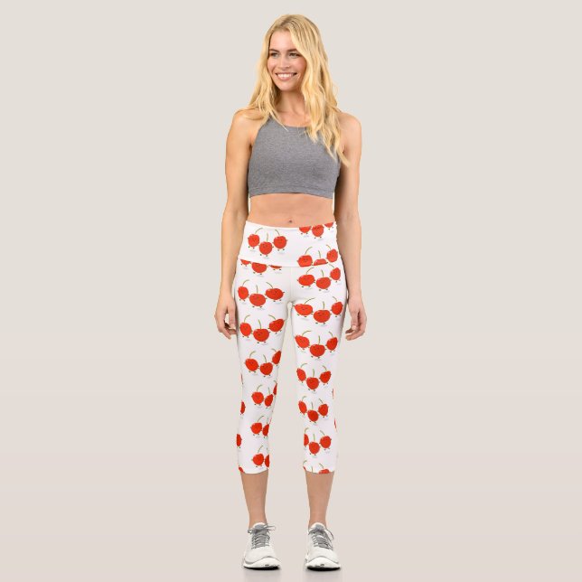 Niedliche Cartoon-Abbildung Capri Leggings (Vorderseite)