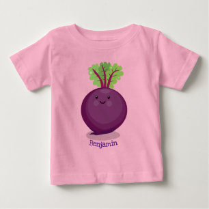 Niedliche Cartoon-Abbildung für glückliche Rübenwu Baby T-shirt
