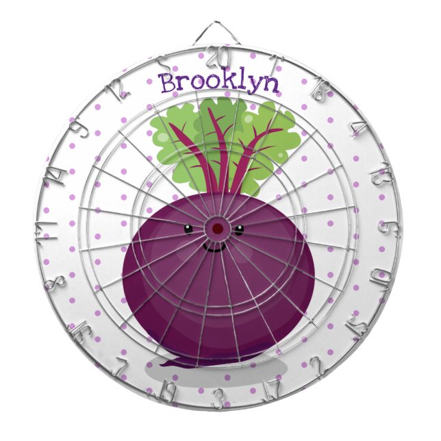 Niedliche Cartoon-Abbildung für glückliche Rübenwu Dartscheibe (vorne)