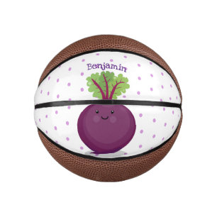 Niedliche Cartoon-Abbildung für glückliche Rübenwu Mini Basketball