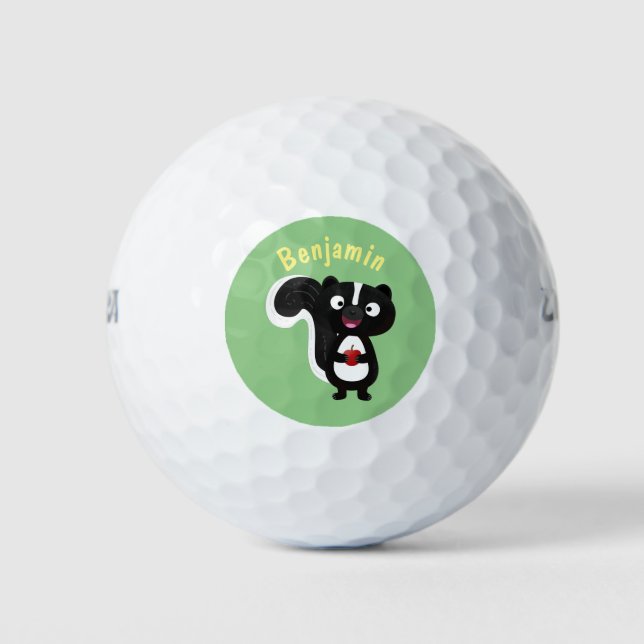 Niedliche Cartoon-Abbildung Golfball (Vorderseite)
