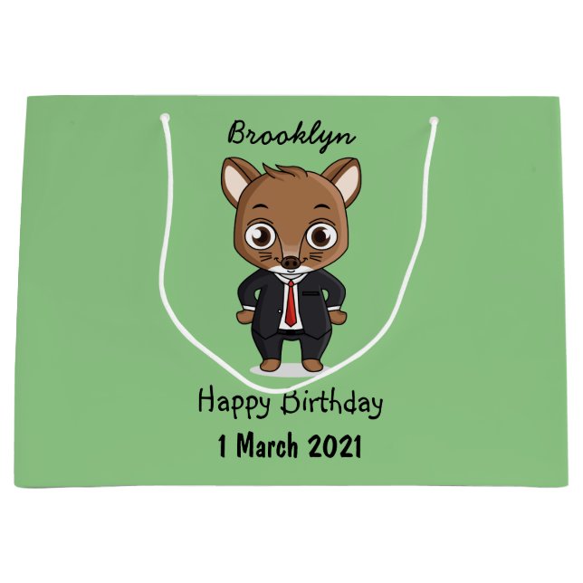 Niedliche Cartoon-Abbildung Große Geschenktüte (Vorderseite)