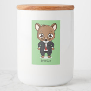 Niedliche Cartoon-Abbildung Lebensmitteletikett