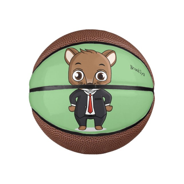 Niedliche Cartoon-Abbildung Mini Basketball (Vorderseite)