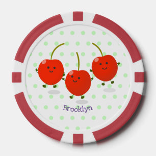 Niedliche Cartoon-Abbildung Pokerchips