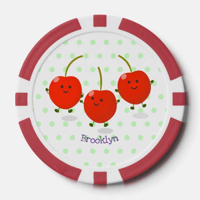Niedliche Cartoon-Abbildung Pokerchips (Vorderseite)