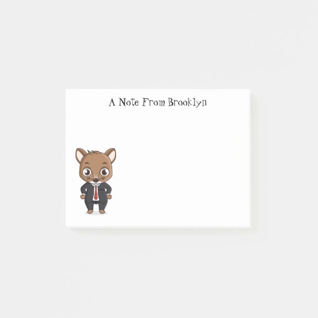 Niedliche Cartoon-Abbildung Post-it Klebezettel (Vorderseite)