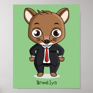 Niedliche Cartoon-Abbildung Poster