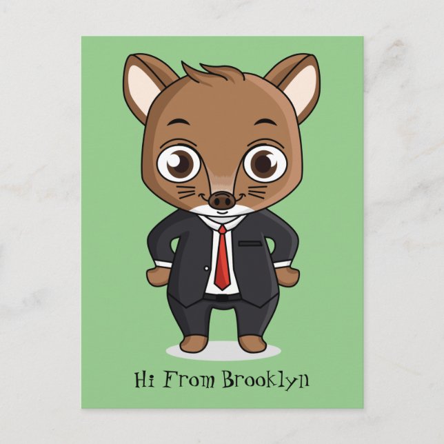 Niedliche Cartoon-Abbildung Postkarte (Vorderseite)