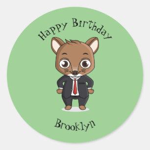 Niedliche Cartoon-Abbildung Runder Aufkleber