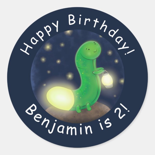 Niedliche Cartoon-Abbildung Runder Aufkleber (Vorderseite)