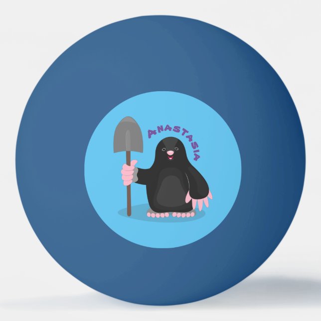 Niedliche Cartoon-Abbildung Tischtennisball (Vorderseite)