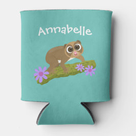 Niedliche Cartoon-Abbildung von langsamen Loris-Bl Dosenkühler