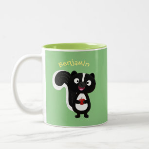 Niedliche Cartoon-Abbildung Zweifarbige Tasse