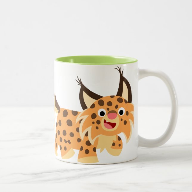 Niedliche Cartoon Bobcat Tasse (Rechts)