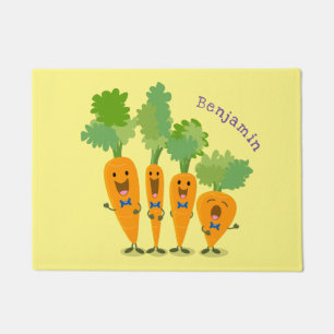 Niedliche Cartoon-Darstellung des Carrot-Quartetts Fußmatte