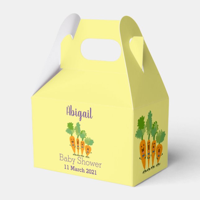 Niedliche Cartoon-Darstellung des Carrot-Quartetts Geschenkschachtel (Vorderseite)