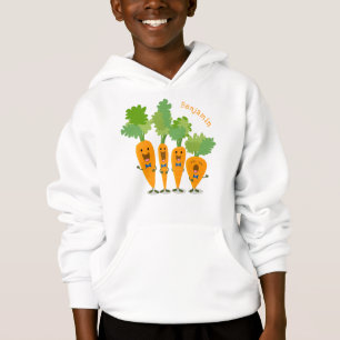Niedliche Cartoon-Darstellung des Carrot-Quartetts Hoodie