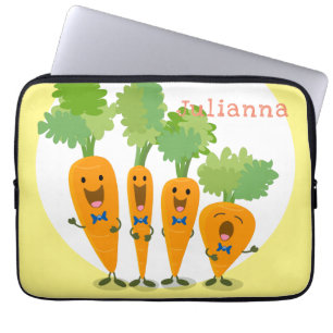 Niedliche Cartoon-Darstellung des Carrot-Quartetts Laptopschutzhülle