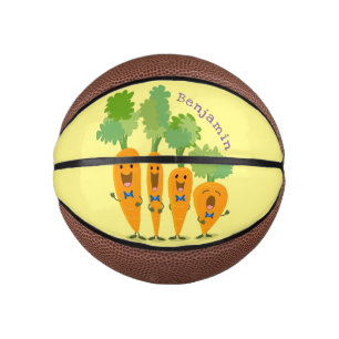 Niedliche Cartoon-Darstellung des Carrot-Quartetts Mini Basketball