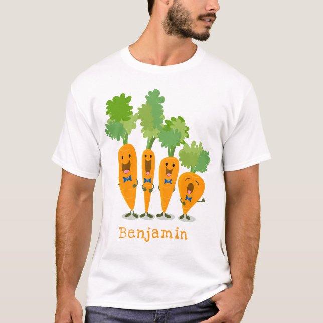 Niedliche Cartoon-Darstellung des Carrot-Quartetts T-Shirt (Vorderseite)