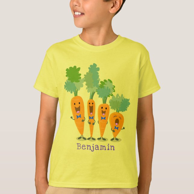 Niedliche Cartoon-Darstellung des Carrot-Quartetts T-Shirt (Vorderseite)