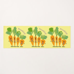 Niedliche Cartoon-Darstellung des Carrot-Quartetts Yogamatte