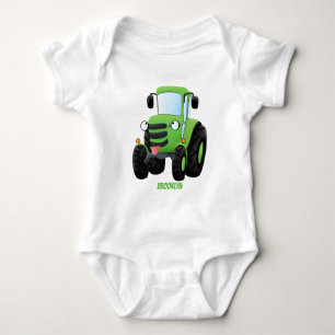 Niedliche Cartoon-Darstellung des Happy Farm Baby Strampler