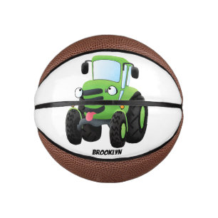 Niedliche Cartoon-Darstellung des Happy Farm Mini Basketball