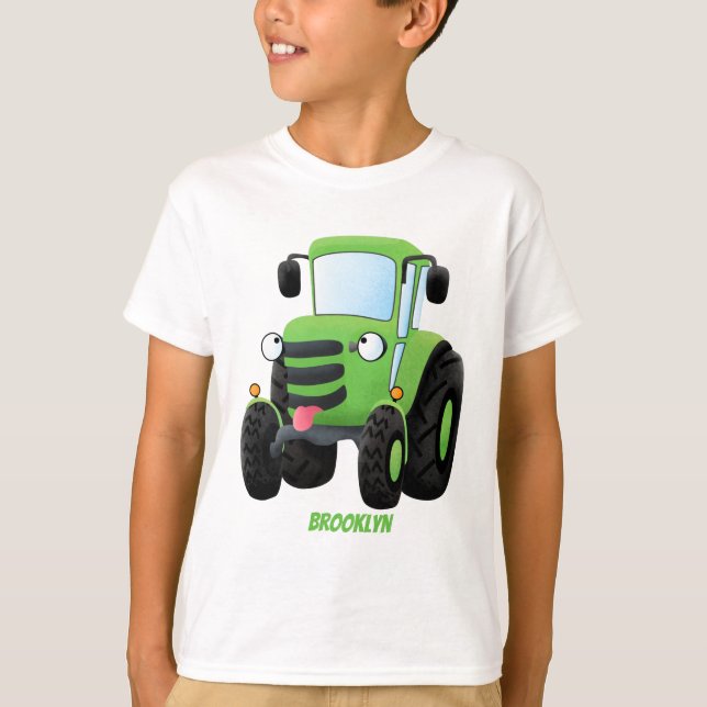 Niedliche Cartoon-Darstellung des Happy Farm T-Shirt (Vorderseite)