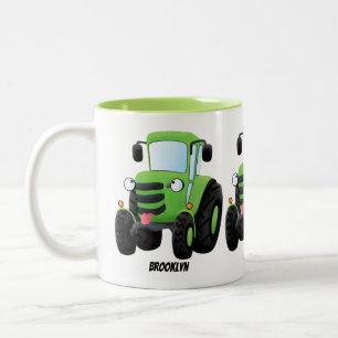 Niedliche Cartoon-Darstellung des Happy Farm Zweifarbige Tasse