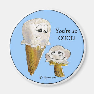 Niedliche Cartoon-Eiscreme-Kegel Magnet