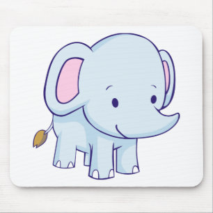 Niedliche Cartoon-Elefant-Shirts Mousepad