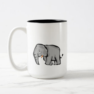 Niedliche Cartoon-Elefanten-Kaffeetasse Zweifarbige Tasse