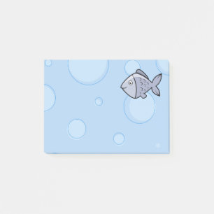 Niedliche Cartoon-Fische Post-it Klebezettel
