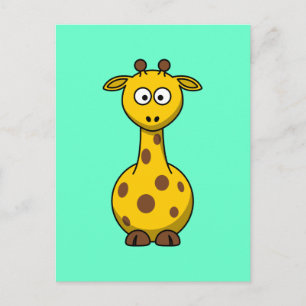 Niedliche Cartoon-Giraffe Postkarte