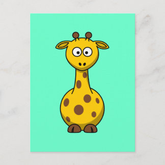 Niedliche Cartoon-Giraffe Postkarte
