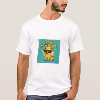Niedliche Cartoon-Grafik eines positiven Welpen T-Shirt