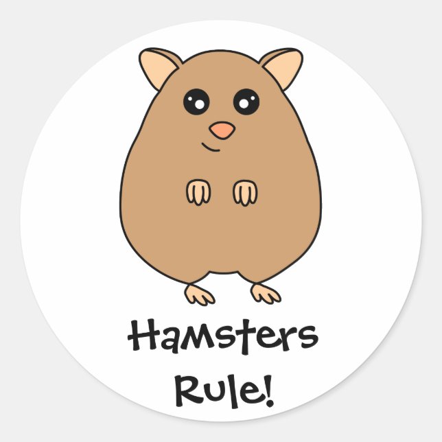 Niedliche Cartoon Hamster Rule Stickers (Vorderseite)