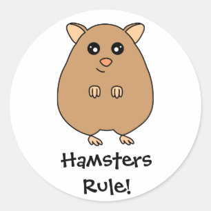 Niedliche Cartoon Hamster Rule Stickers