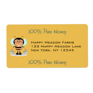 Niedliche Cartoon-Hummel-Bienen-tragende Eimer