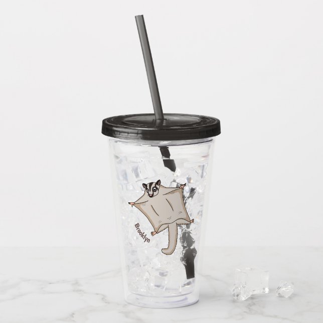 Niedliche Cartoon-Illustration Acryltrinkbecher (Vorderseite Ice)