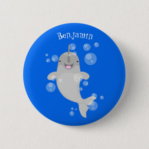 Niedliche Cartoon-Illustration Button