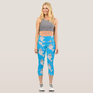 Niedliche Cartoon-Illustration Capri Leggings
