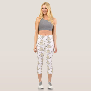 Niedliche Cartoon-Illustration Capri Leggings