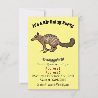 Niedliche Cartoon-Illustration Einladung