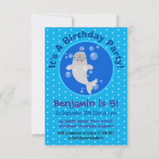 Niedliche Cartoon-Illustration Einladung